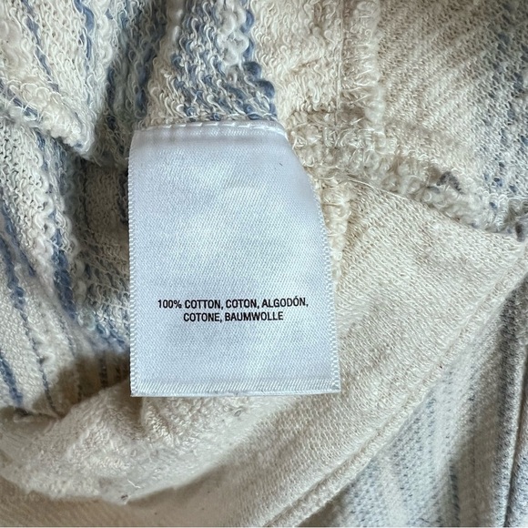 Anthropologie | Akemi + Kin Blue Cream Striped Dunes Draped Cardigan - Picture 12 of 15